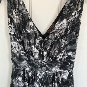 Women’s Trulli Black/Gray Abstract Design Sleeveless Dress XS
